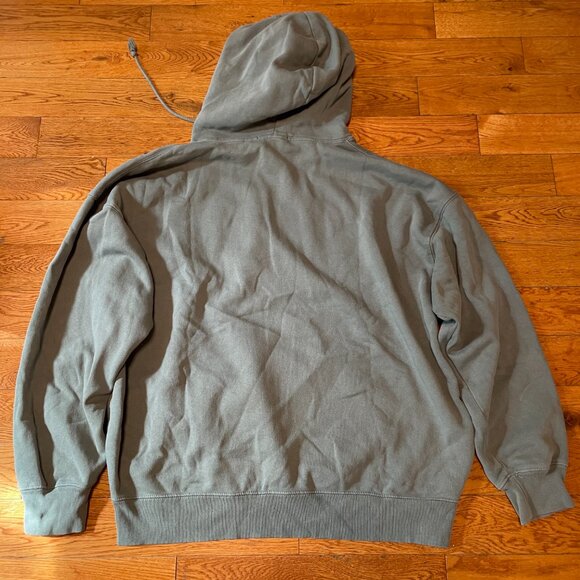 EUC Brandy Melville Christie Maine Hoodie Turquoise Dark Sage Green One Size - Picture 3 of 3